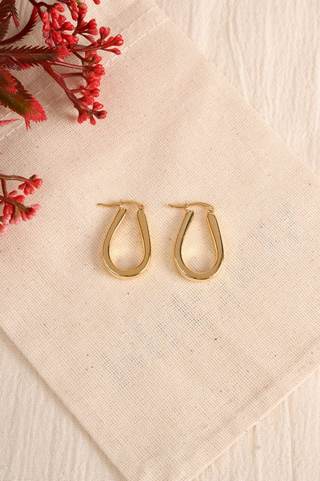 Heliophilia Silver Pendientes de Oro con Recubrimiento de Laca Dorado